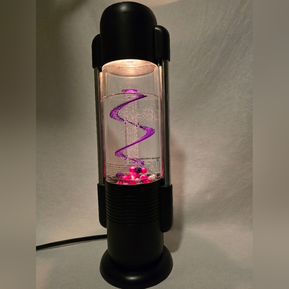 Kenart Spiral Ball Water Lamp Motion 90s Light Up Black KL-108 Parts Only - Picture 5 of 12